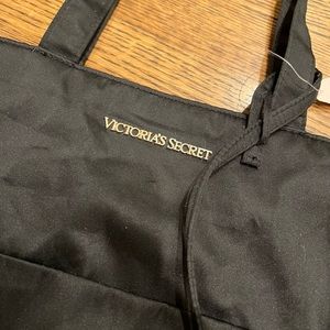 Victorias Secret NWT black silk tote bag